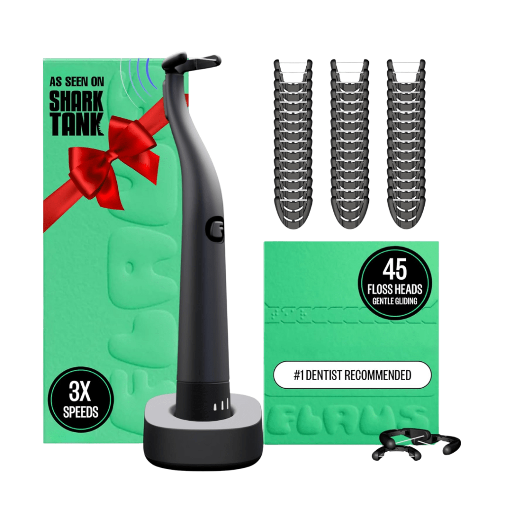 An electric flosser in black by Flaus