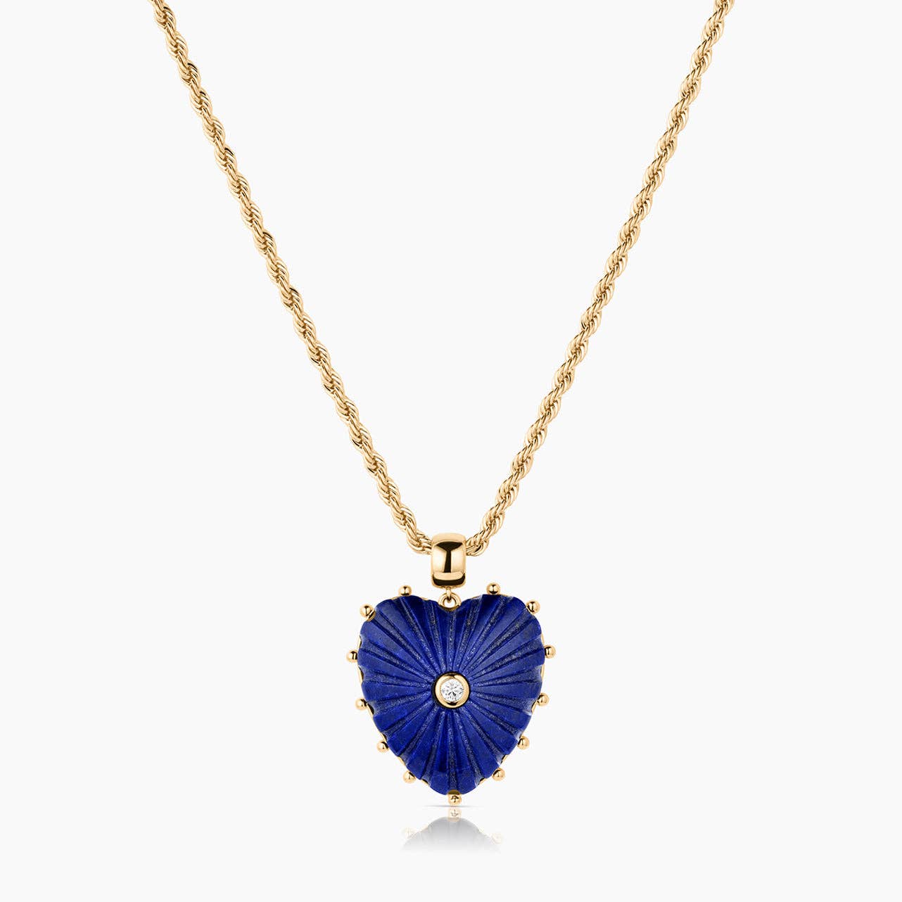 THATCH Malene Lapis Heart Rope Necklace