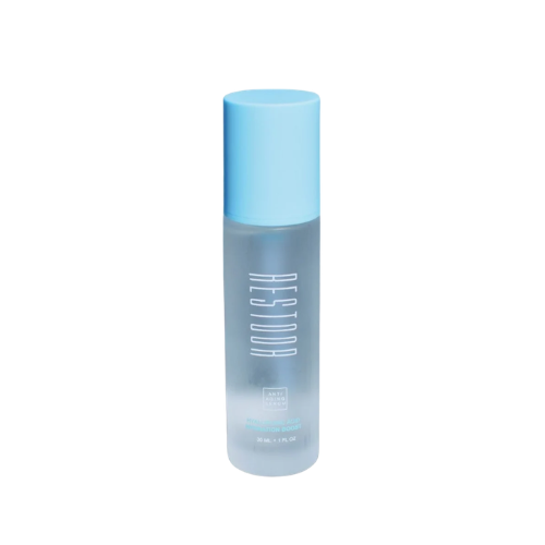 A clear bottle of skin care product with a light blue cap and the word 'RESTOOR' printed on the front.